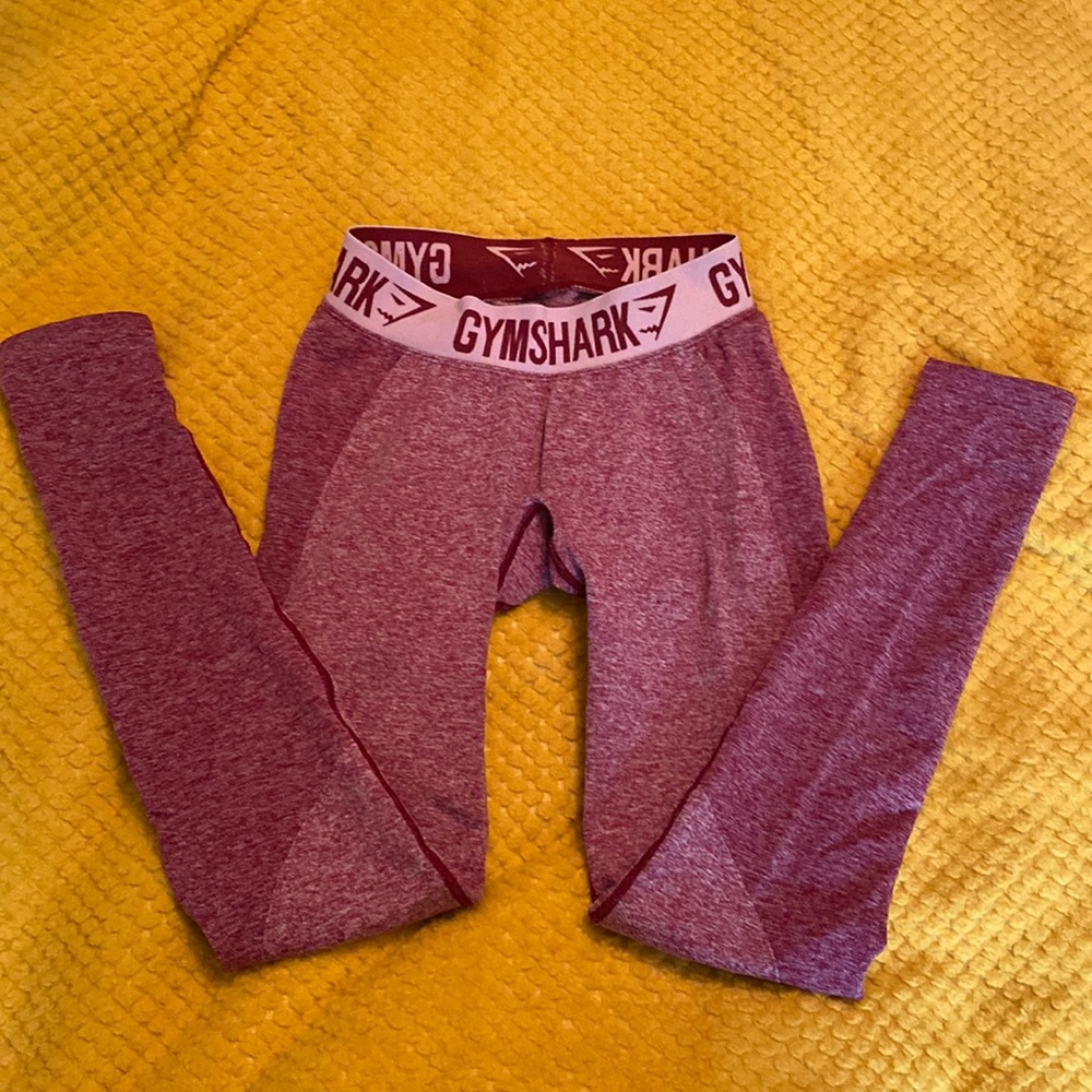 Gymshark Flex Leggings Red Grey Marl XS